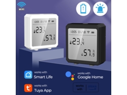 2026-sensor Inteligente De Temperatura Y Humedad Tuya Wifi Con Control Remoto App, Compatible Con Alexa, Pantalla Lcd, Interior