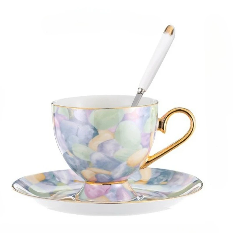 (estilo C 200 Ml) Taza De Café De Cerámica Con Textura Perlada De Estilo Europeo, Taza De Lujo Para La Oficina, Taza De Té Con Borde Dorado.