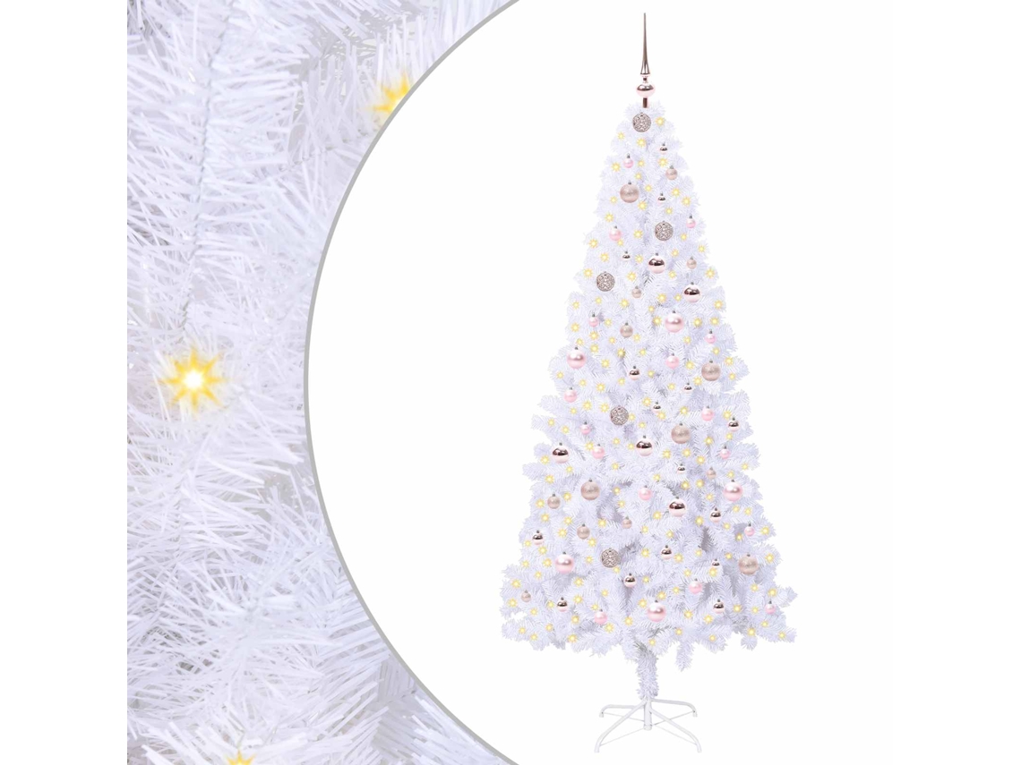 Decoración navideña de PVC blanca Vidaxl (210 cm)