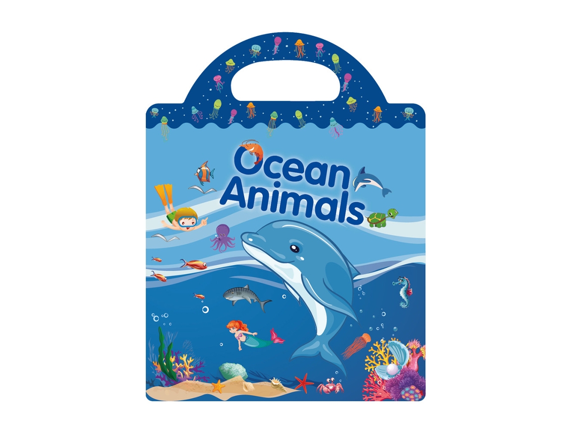 Rompecabezas educativo infantil con temática de animales de dibujos animados, reutilizable (MDUG, estilo 10)