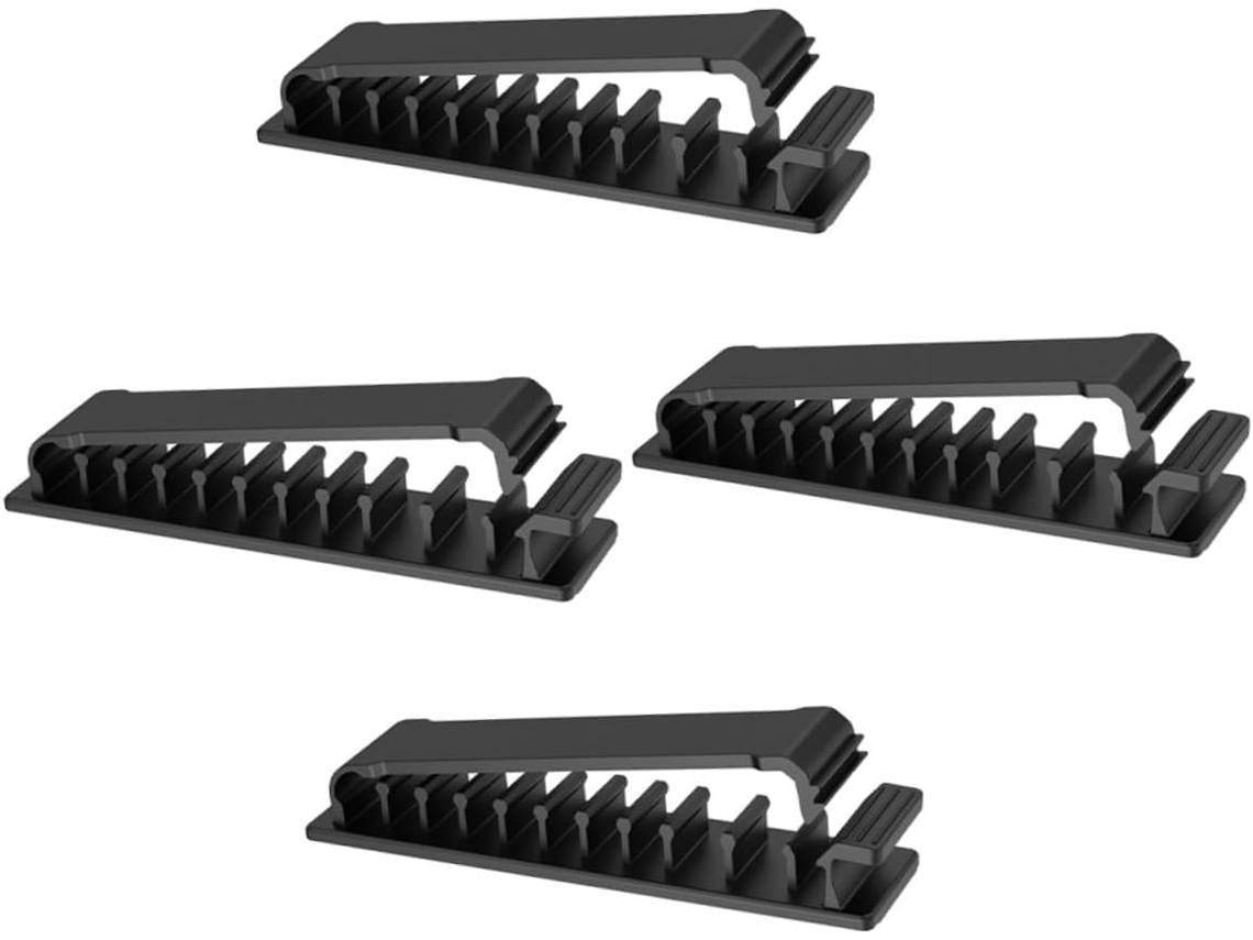 2 4 2 Juegos Organizador De Cables Autoadhesivo Soporte Ajustable Para Gestión