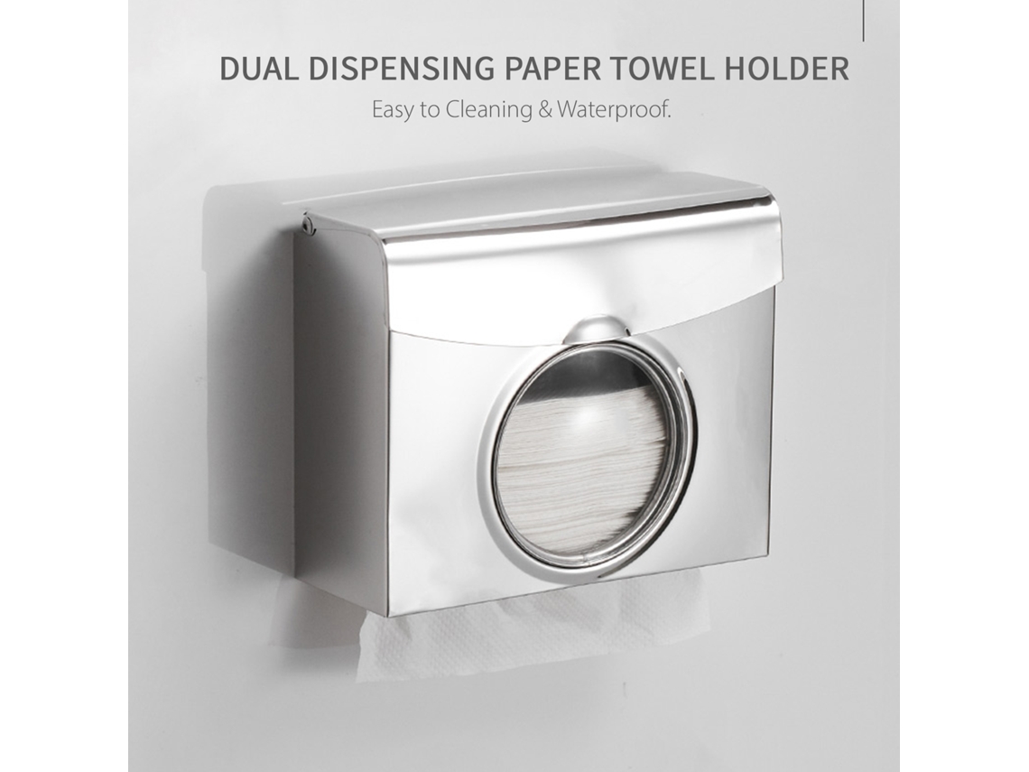 Dispensador de toallas de papel (dos salidas, montaje en pared)
