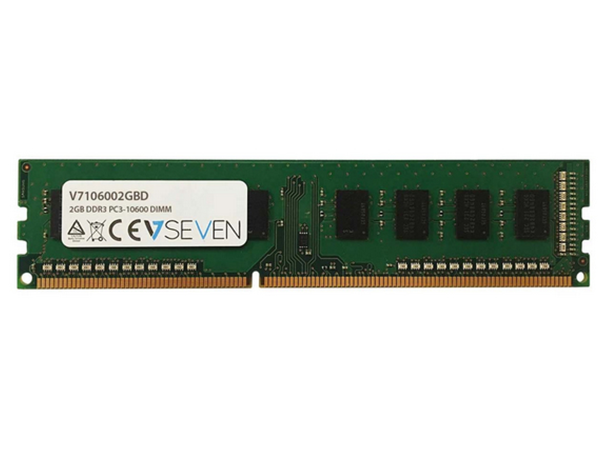 Memoria RAM DDR3 V7 V7106002GBD (1 x 2 GB - 1333 MHz - Verde)