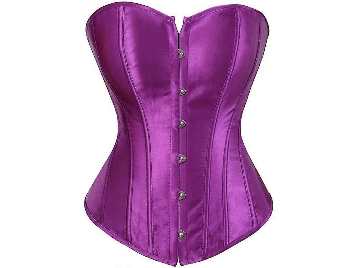 Corsé Gótico De Seda Con Ballenas Y Tirantes Para Mujer.
