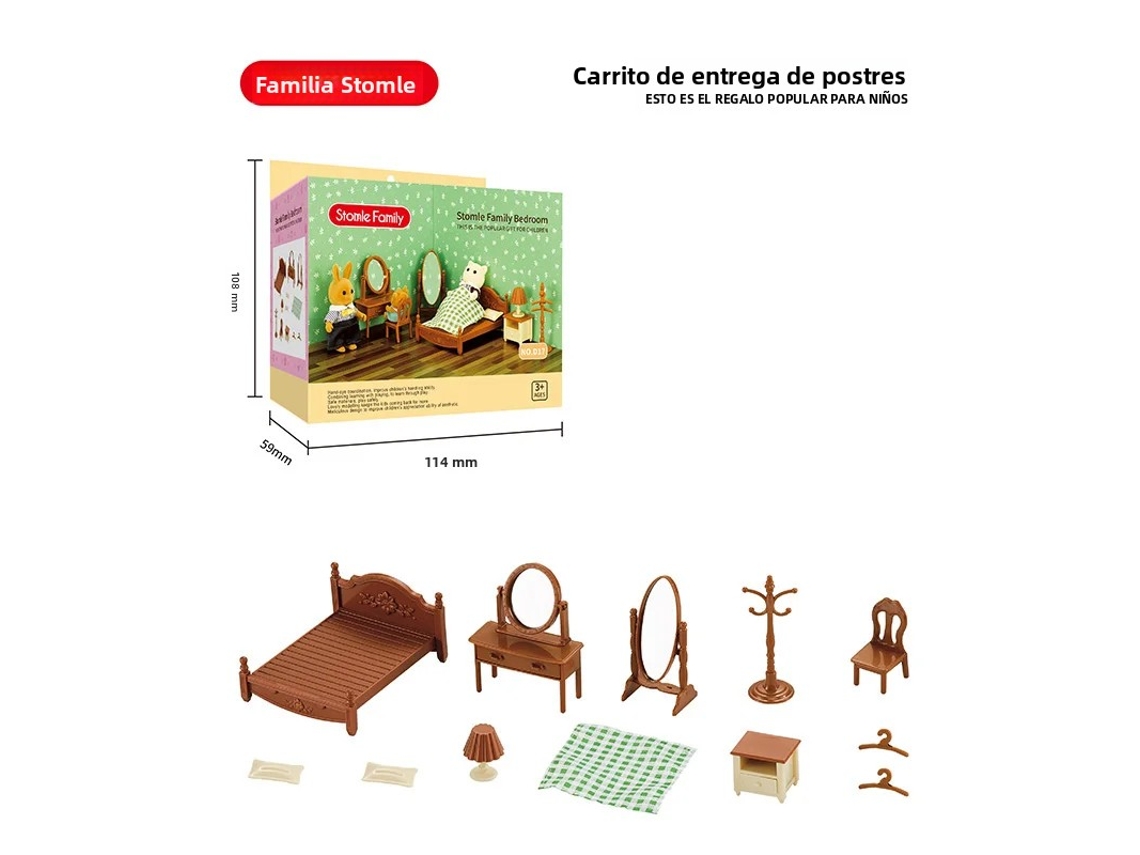 Autobús escolar con animales del bosque para excursiones, bricolaje, muebles de simulación, juguete para niñas. Mdug