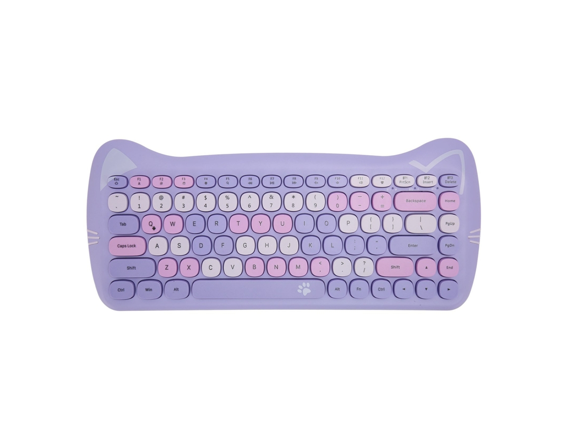Baoj-2026novoteclado Sem Fio Purple Bt Com 84 Teclas