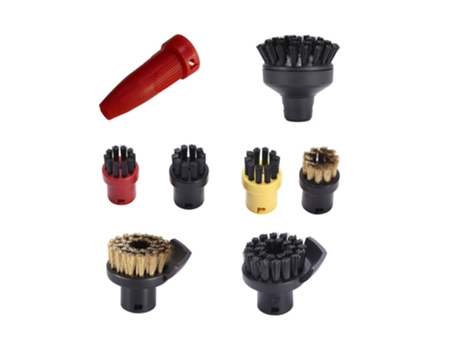 Kit de limpieza a vapor Universal con cepillo redondo grande para Karcher Sc1 Sc2 Sc3 Sc4 Sc5 Sc7, boquilla potente de vacío para limpieza del hogar