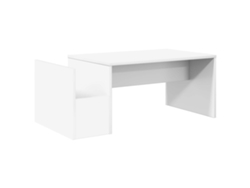 Mesa de centro de madera procesada blanca 90x45x35 cm MAISON EXCLUSIVE