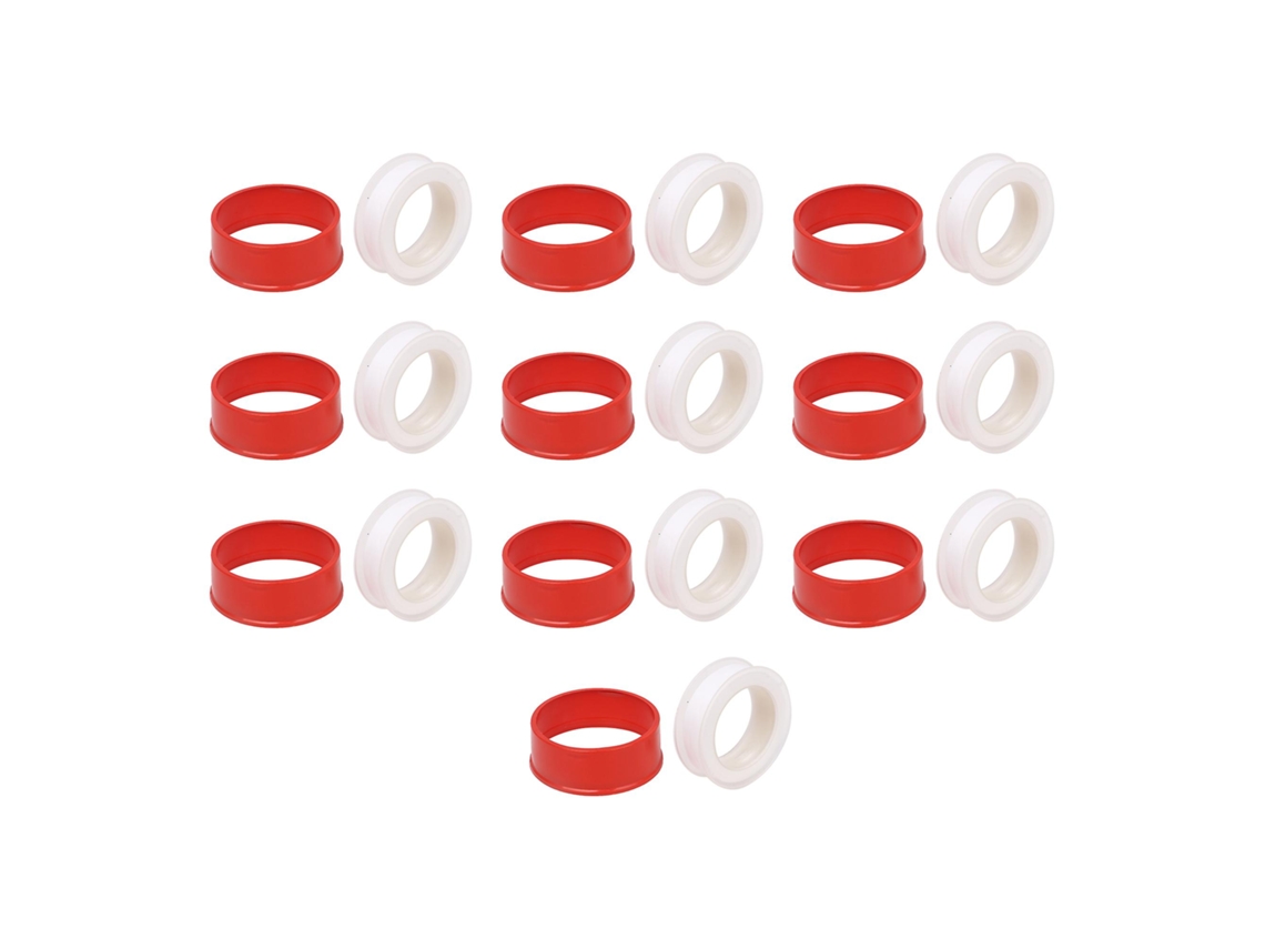 10 rollos de cinta selladora de roscas de 0,55 pulgadas x 32,81 pies (10 m) para herramientas adhesivas industriales Rosewell (14 mm)