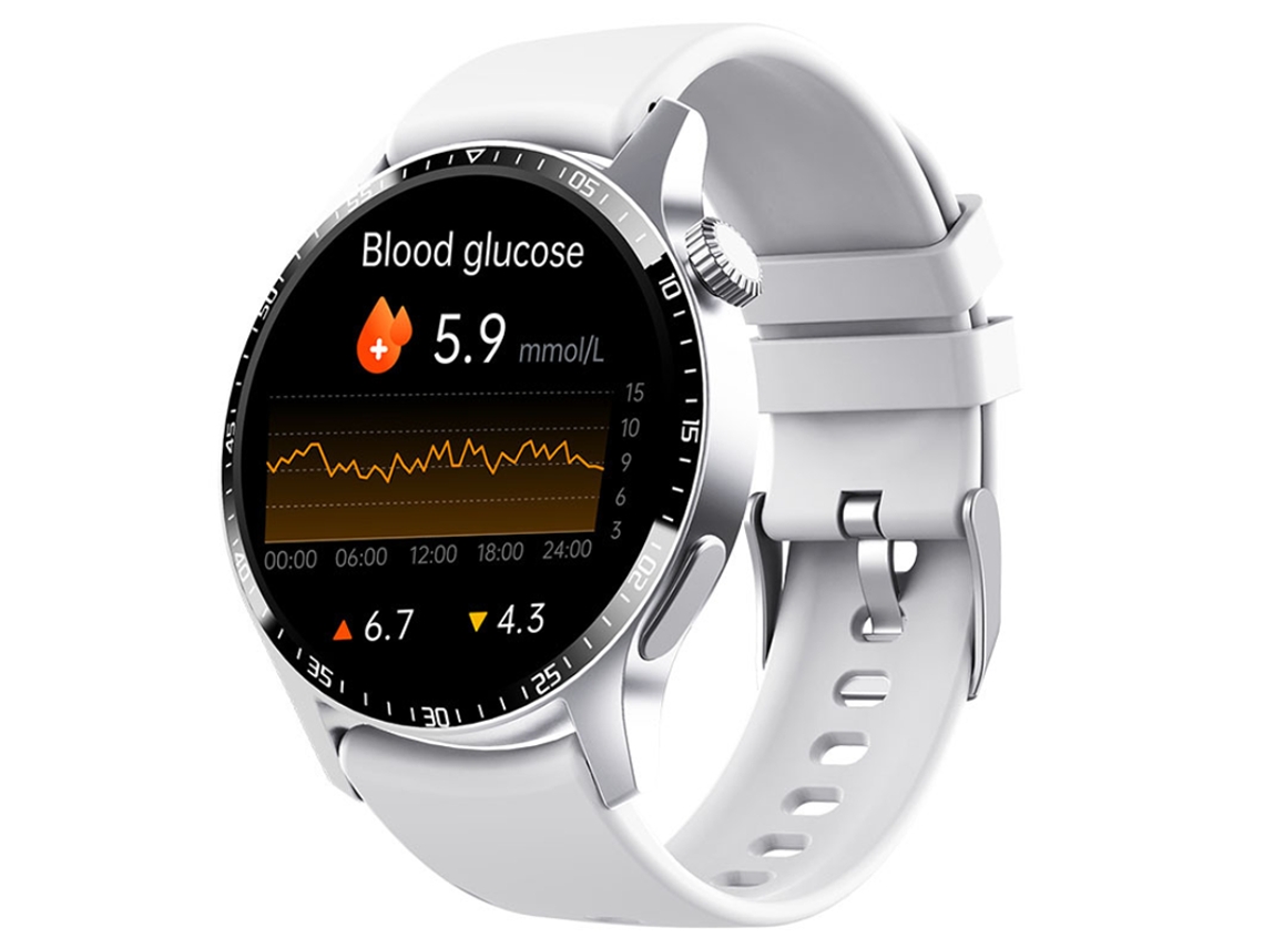 Reloj inteligente con azúcar en sangre, oxígeno en sangre, frecuencia cardíaca, temperatura, monitoreo de salud, llamadas Bluetooth y múltip CHRONUS