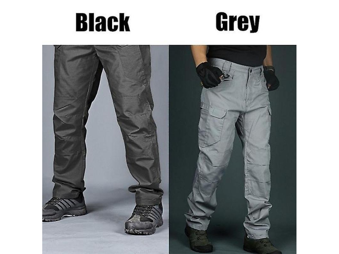 2026-17636-pantalones Tácticos Cargo Para Hombre Deportivos Al Aire Libre Con Multi-bolsillos Resistentes Xxxl Gris