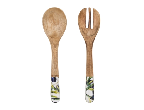 Cuchara de Madera BY SIGRIS Cuchara Cocina de Madera, Detalles con Espampado de Limones