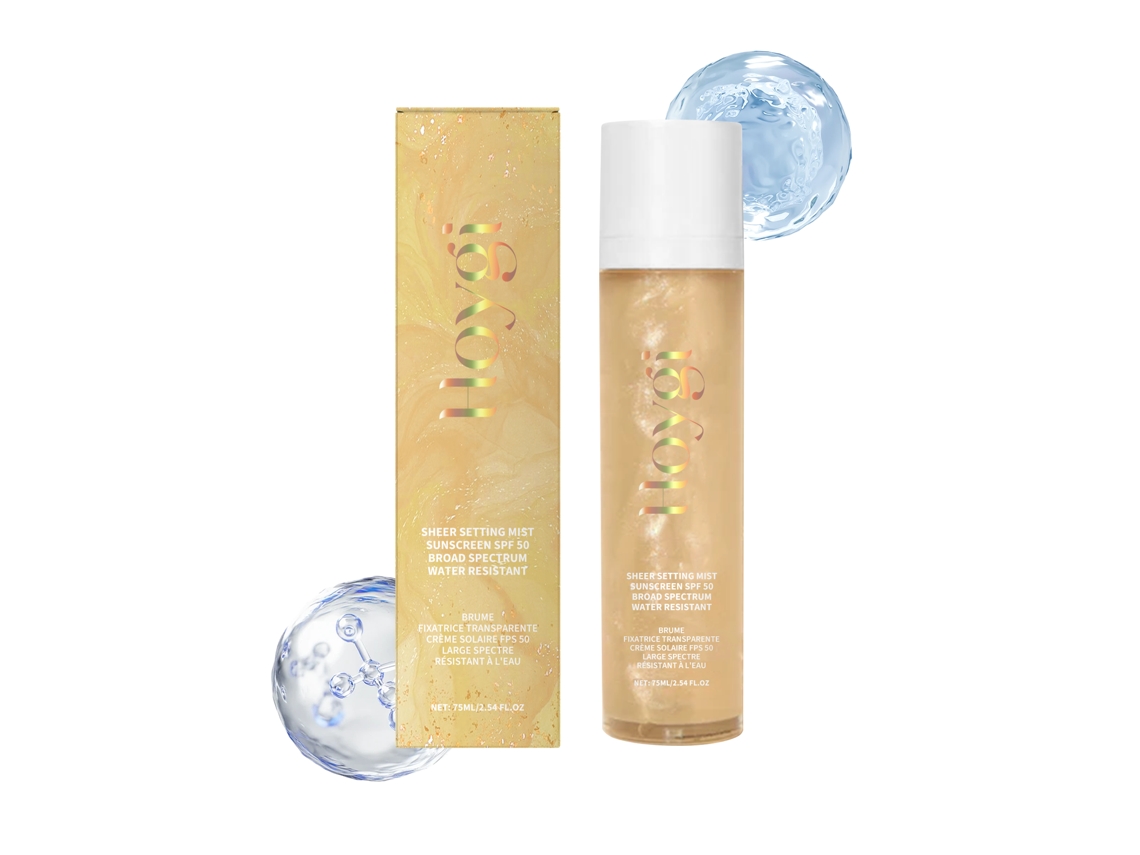 Laca para el cabello con hidratación y protección solar.