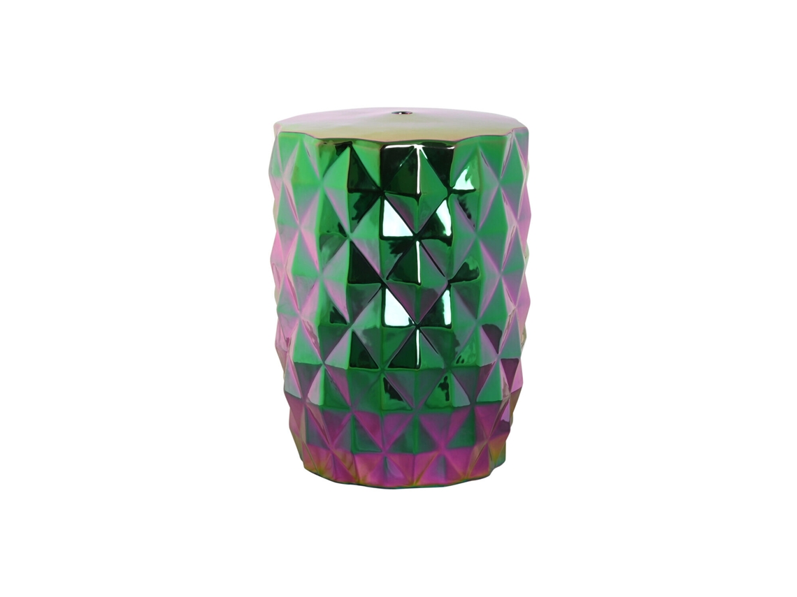 Mesita Auxiliar Porcelana Iridiscente 33x33x45cm