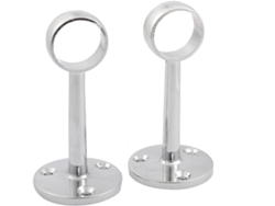 Par de soportes de pared para perchero con tubo de 22 mm de diámetro CHABERLU