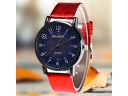 Reloj De Pareja Analógico Zhoulianfa Con Números Arábigos, Correa De Poliuretano Y Movimiento De Cuarzo (rojo).