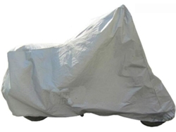 Funda impermeable y resistente para almacenamiento de motocicletas, dobladillos elásticos para un ajuste perfecto, protección contra el polvo y resistencia a los arañazos.