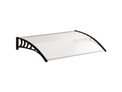 Toldo Policarbonato Curvo 122x89x24cm Tornillos Incluidos Aluminio Pp Exterior