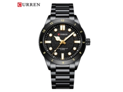 Reloj De Pulsera Luminoso De Cuarzo Resistente Al Agua Con Correa De Acero (negro), Para Hombre, Con Calendario Y Acabado Profesional.