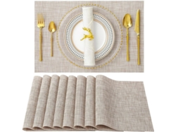 2026-33225-set De 8 Manteles Antiadesivos Resistentes Al Calor Y Manchas Para Mesa De Cocina