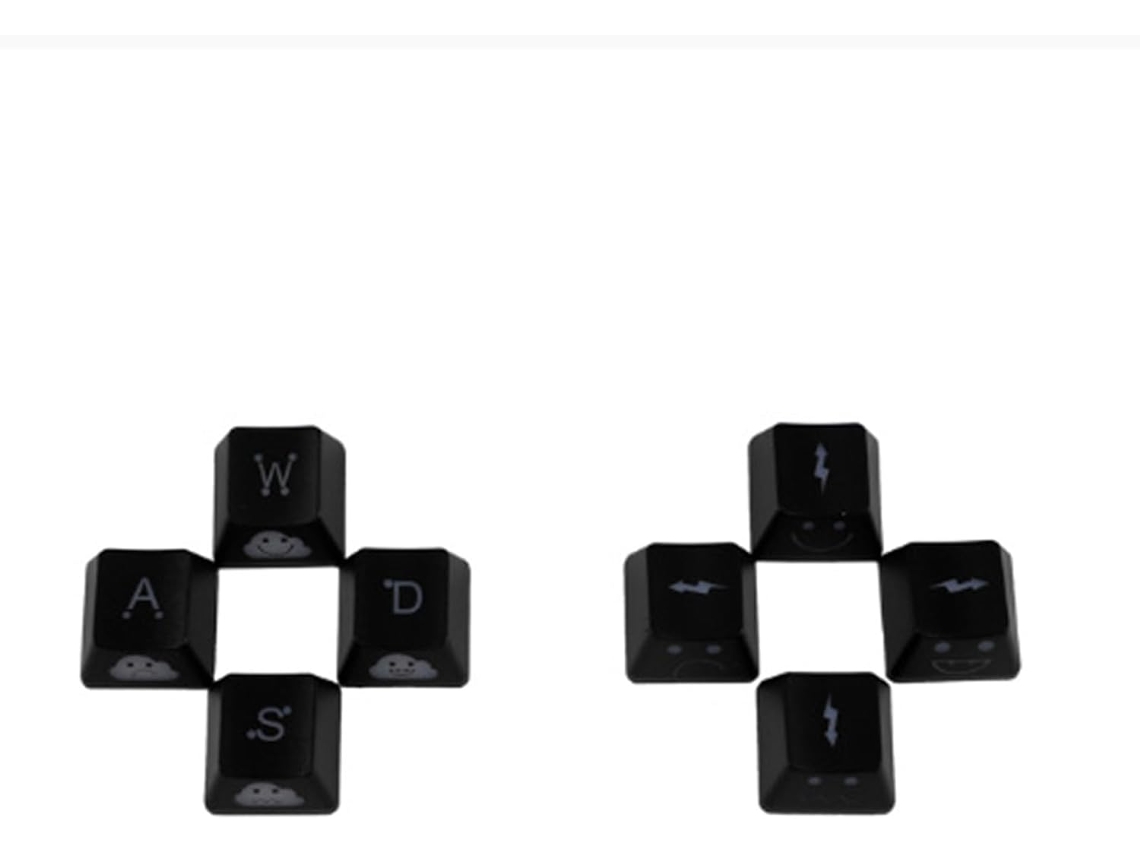 1 Juego De Teclas Personalizadas De Abs, Transparentes, Para Teclado De Juegos, Dirección Wasd.