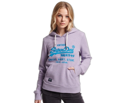 Sudadera con capucha para mujer SUPERDRY Logo vintage (L)