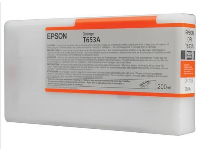 Cartucho de tinta original EPSON, T653A 2 ml , Naranja, Estándar, C13T653A00