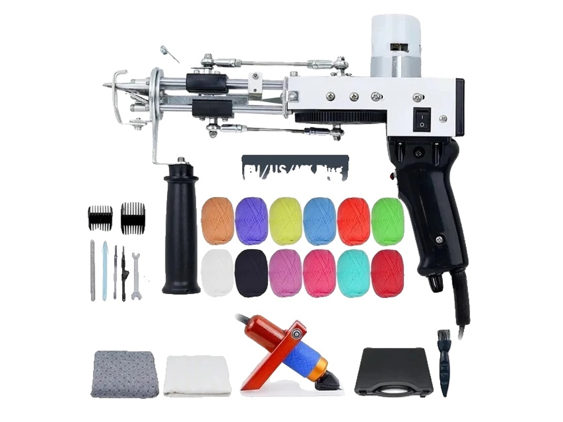 Pistola de tufting, herramienta eléctrica para tejer alfombras, juego 2 en 1, kits de pistola de tufting