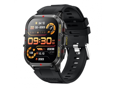 Smartwatch Hombre Saludable Monitor Bluetooth Llamada Impermeable Fitness Deportes para Ios Android Teléfono Negro