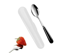 Cucharas para pomelo con bordes dentados, mango de cerámica y acero inoxidable, con caja de almacenamiento TRUYUETY