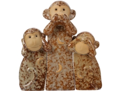 Figuras Monos Cerámica Traen Sabiduría 3 Piezas Estatua Elegante Decorativa Hogar Oficina