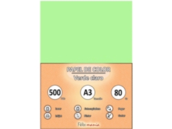80Gr A3 Paper Light Green 500 Hojas