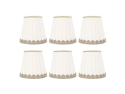 Rebe-6pcs Lámpara De Mesa Toldo Clip Moderno Minimalista Universal Plisado Tela Lampshade Reemplazo Para Lámpara De Pie