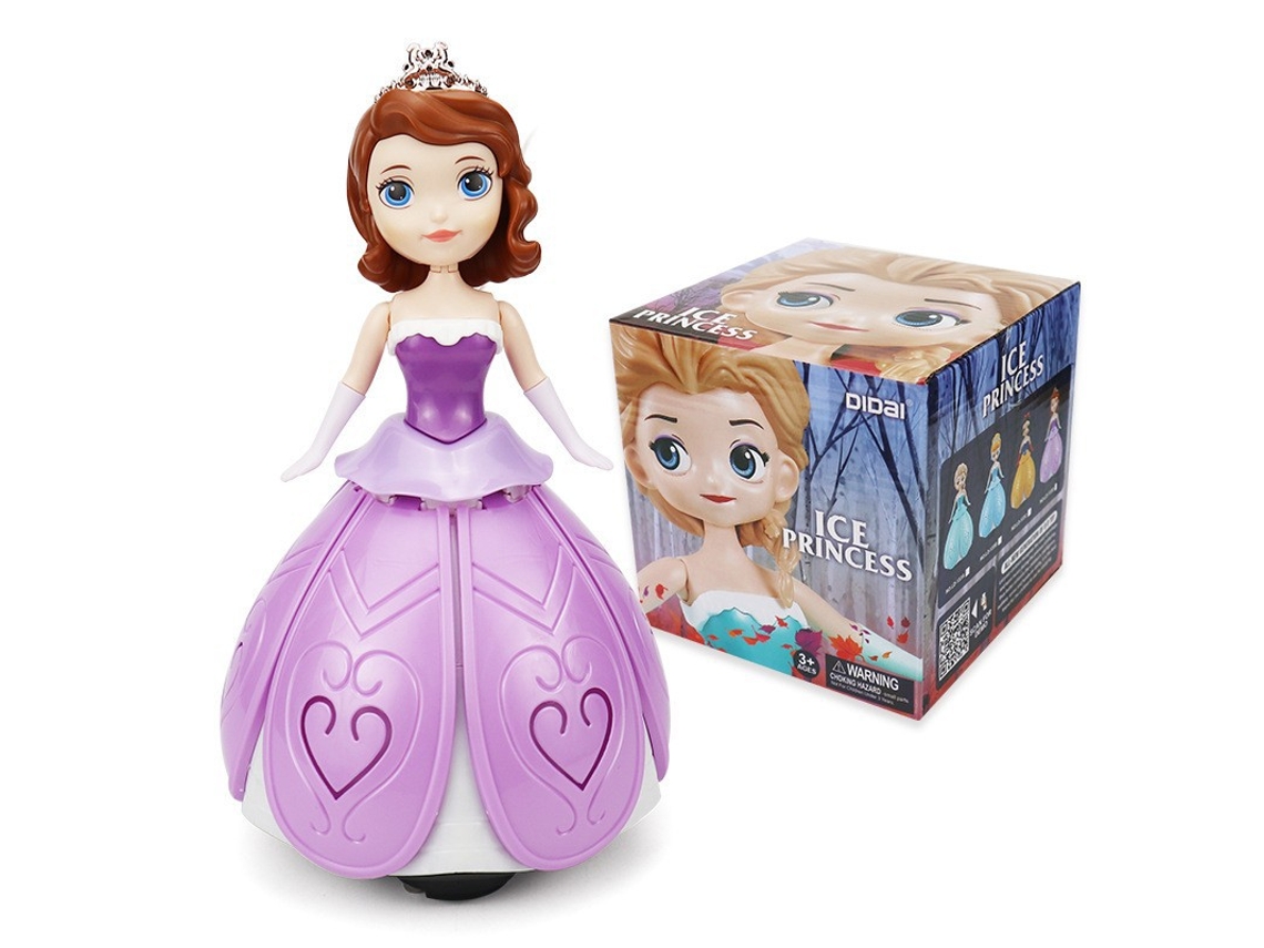 Muñeca bailarina princesa giratoria, luces de ensueño, juguetes musicales eléctricos para niños