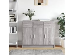 Aparador Madera De Ingeniería Gris Sonoma 91x28x75 Cm