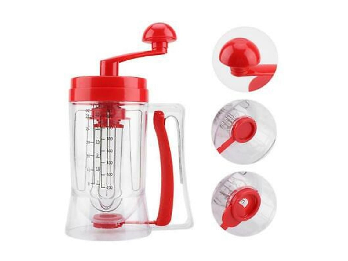 Batidora Manual De Mano Para Panqueques Y Cupcakes, Hecha De Abs Duradero, Con Dosificación De Mezcla, Control De Porciones, Fácil De Limpiar, Sin Bpa