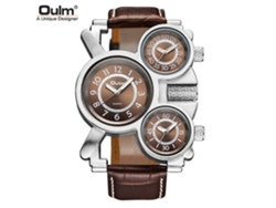 Reloj De Hombre (marrón) / Multizona Horaria / Correa De Cuero Genuino