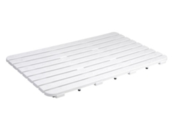 Tarima De Ducha Tatay Efecto Madera Antideslizante 80 X 50 Cm Con Tacos Blanco