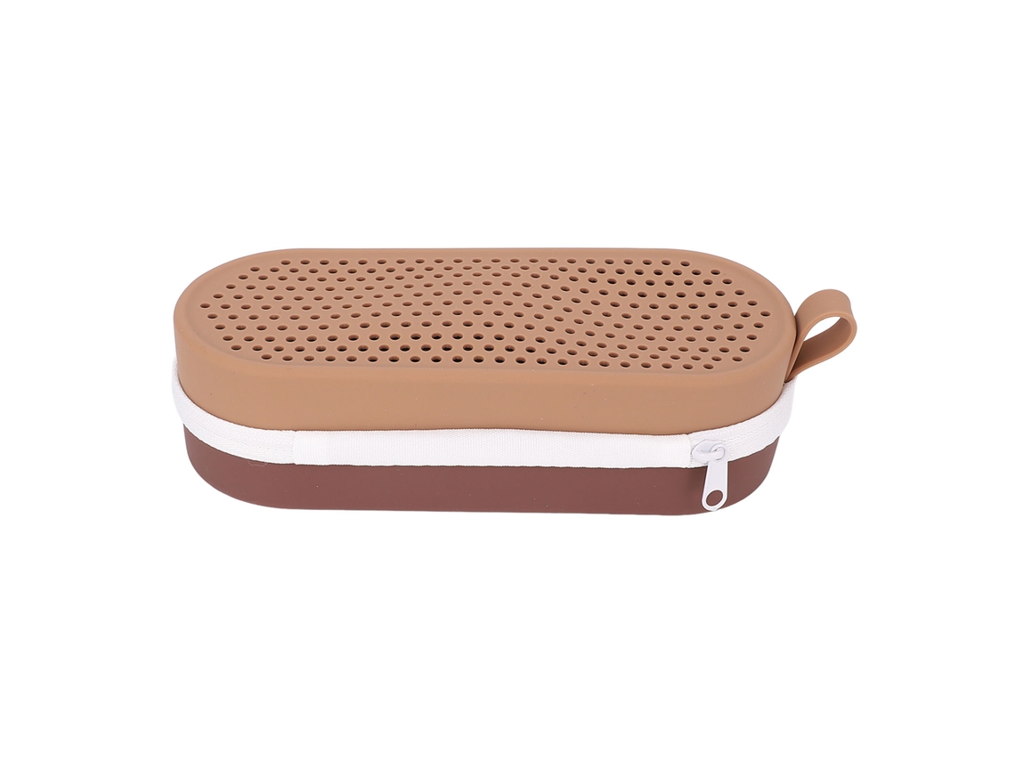 Estuche Plegable De Silicona De Gran Capacidad Para Gafas De Natación Con Ventilación - Marrón