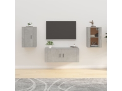 Estantería/Muebles de TV de Pared 2 Pzs 40X34,5X60 Cm Gris-Cemento