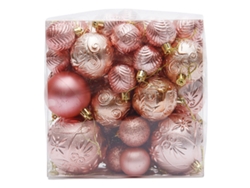 Adornos navideños, juego surtido de adornos rojos y blancos TRUYUETY