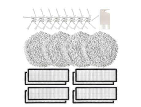 21 unidades para xiaomi dreame w10 w10 pro esfregão pano escova lateral filtro hepa