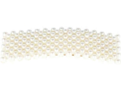 Ranitas Doradas Rectangulares Con Perlas 2ud