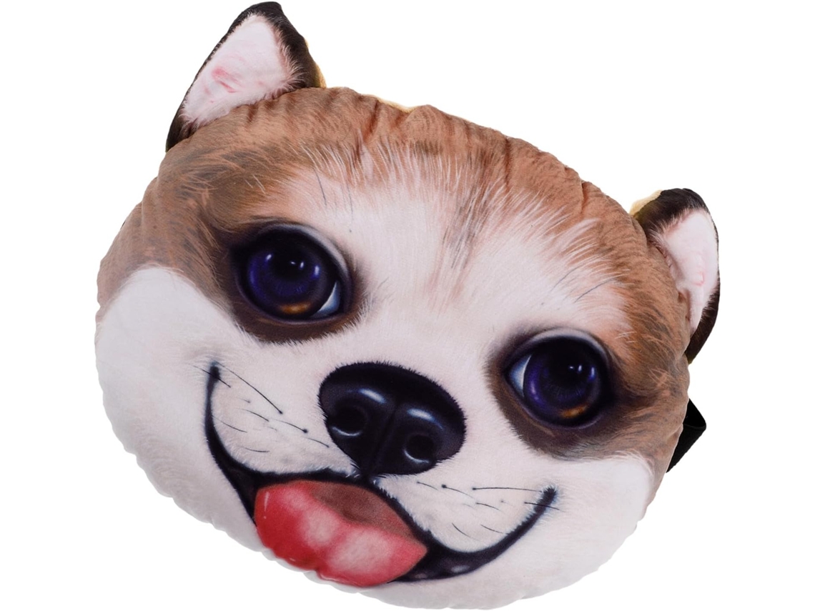 Almohada Para Coche Con Cabeza De Corgi En 3d, Cojín De Soporte Para El Cuello Suave Y Acolchado