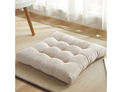 Rebe-almohada Cuadrada Para Suelo Meditación Yoga 20x20 Pulgadas Color Blanco Offwhite