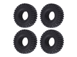 4 Neumáticos De Goma Para Coche Rc Crawler De 1 Pulgada, Escalas 1/24 Y 1/18, Con Espuma Para Axial Scx24, Fms, Fcx24 Y Ax24.