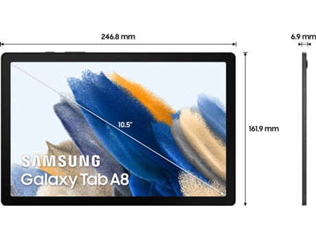 Tablet SAMSUNG Galaxy Tab A8 (10.5'' - 64 GB - 4 GB RAM - Wi-Fi - Gris)
