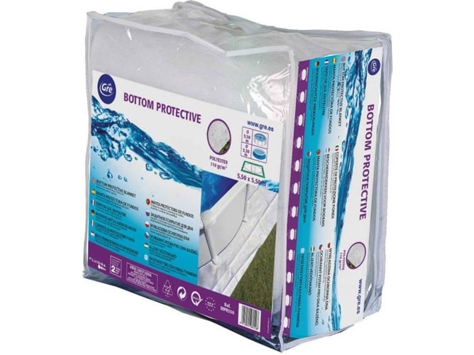 Protector de Suelo para Piscina GRE Blanco