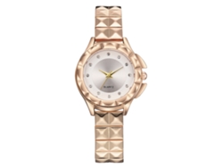 Reloj De Pulsera De Cuarzo Informal Para Mujer Con Piedras Circonio, Aleación De Plata.
