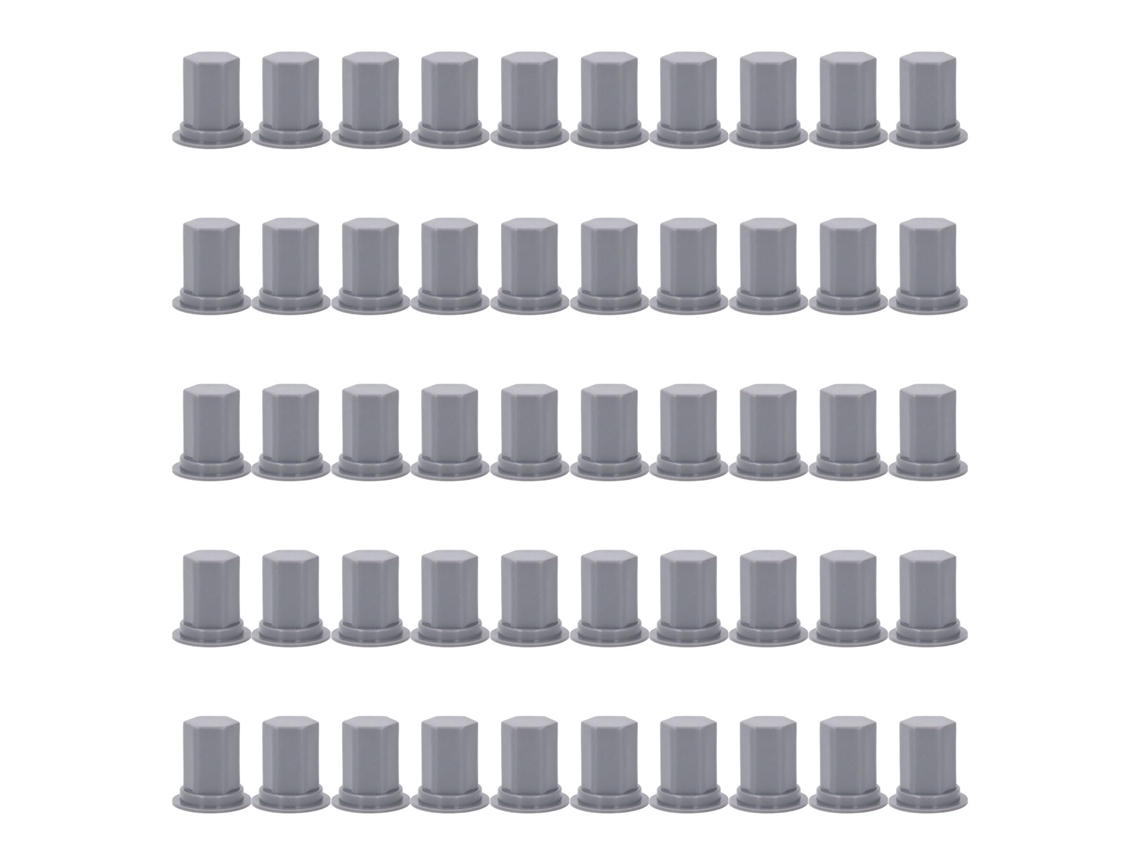 50pcs tampas protetoras de parafusos hexagonais silicone resistentes à água M14 35mm